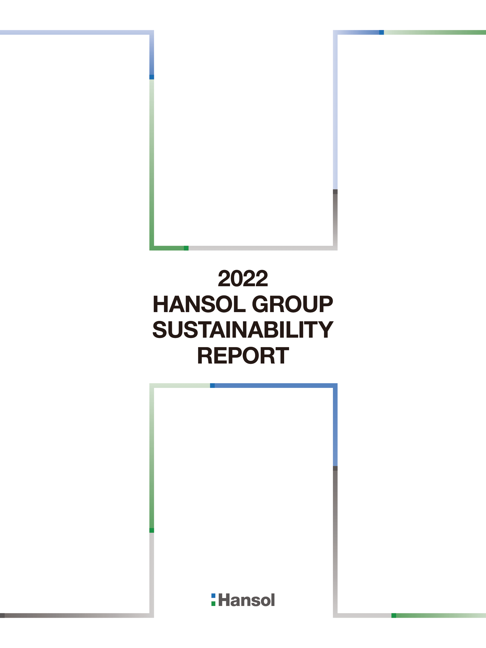2022 Hansol Group Sustainability report cover